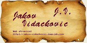 Jakov Vidačković vizit kartica